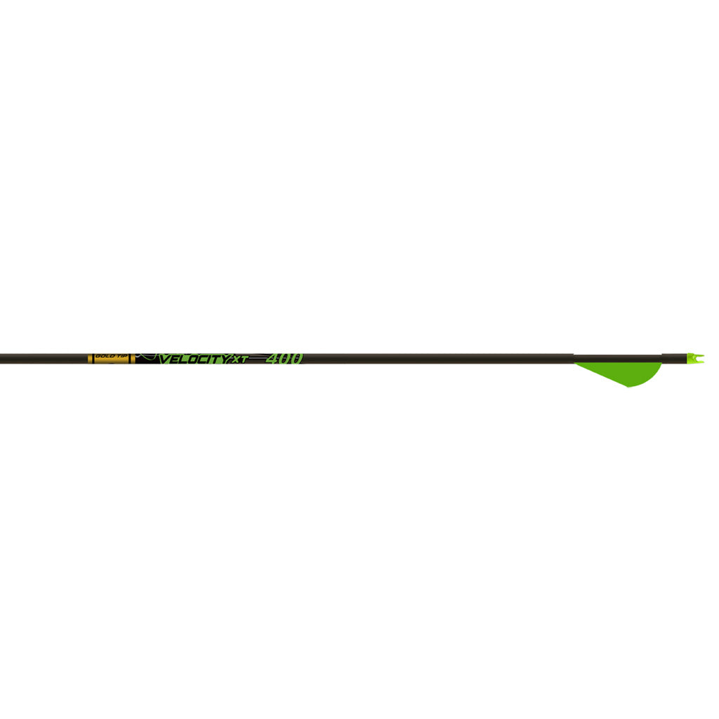 Gold Tip Velocity XT 400 High-Speed Carbon Arrows Raptor Vanes 6 pk.