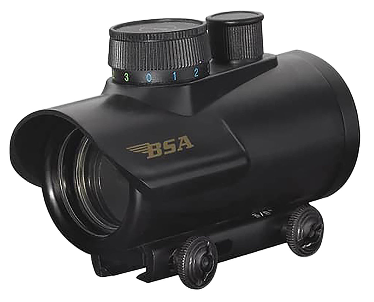 BSA Huntsman 30mm RGB Dot Sight 1x 5 MOA Black Rail Mount 11-Position Rheostat