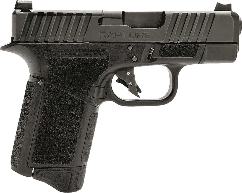GForce Arms GF932512GB Rapture 9mm Sub-Compact Pistol, Gray Frame, Black Slide, 12+1