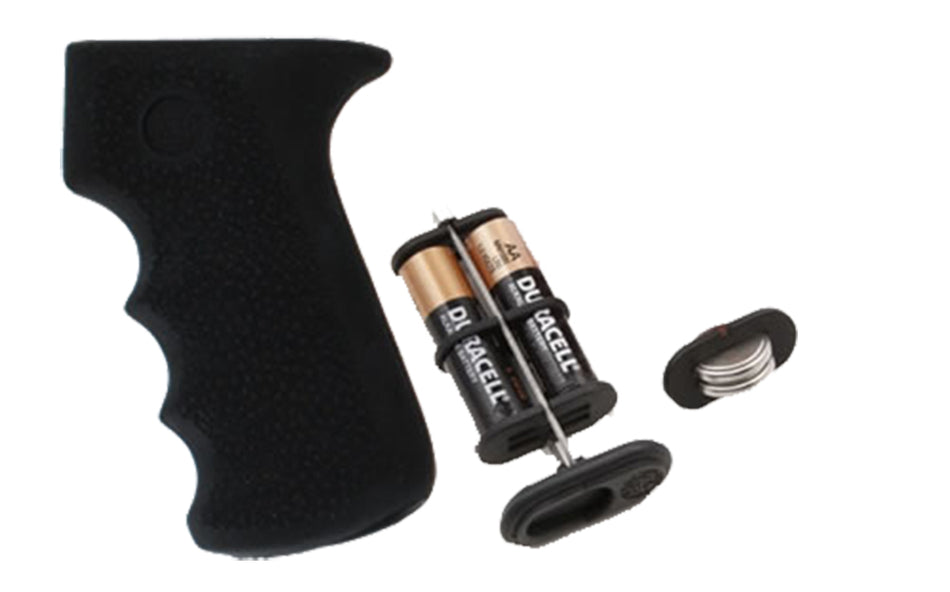 Hogue 74010 AK-47/AK-74 Tactical Rubber Grip Cobblestone Black with Finger Grooves and Battery Storage