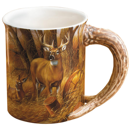 Wild Wings Whitetail Rustic Retreat Sculpted Coffee Mug