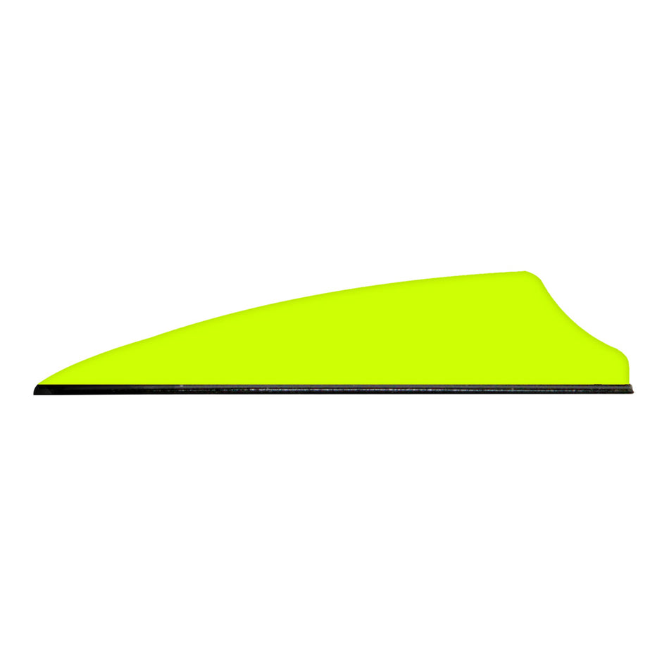 Q2i Fusion X-II Vanes 2.1" Neon Yellow Shield Cut 100 pk.