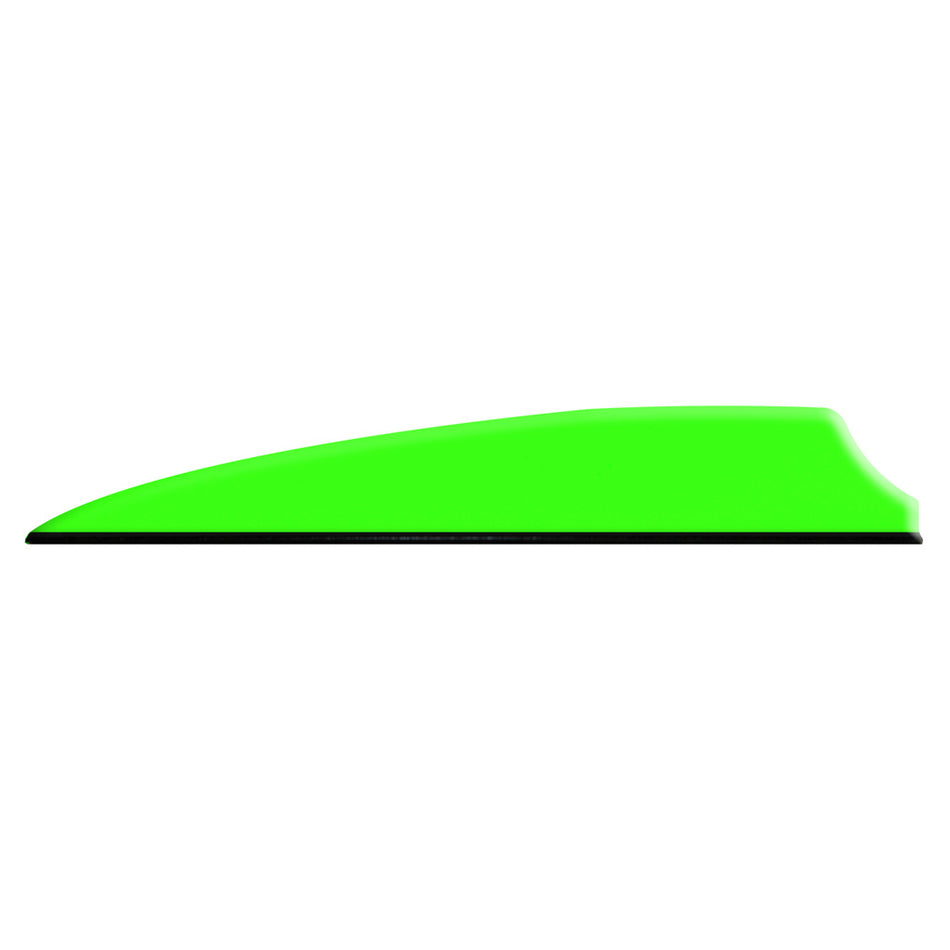 Q2i Fusion X-II Vanes 3" Neon Green Shield Cut 100 pk.