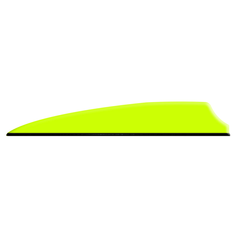 Q2i Fusion X-II Vanes 3" Neon Yellow Shield Cut 100 pk.