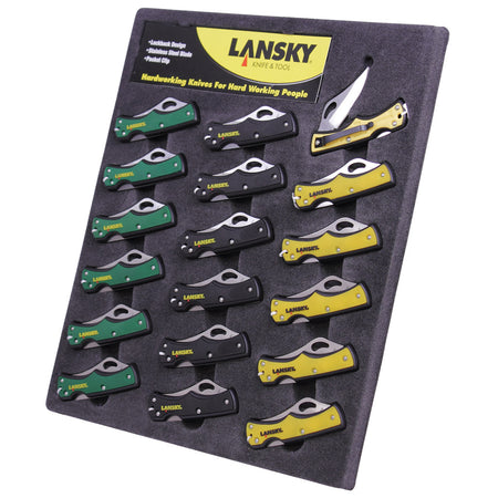 Lansky Small Lockback Pocket Knife Counter Display 18 pc.