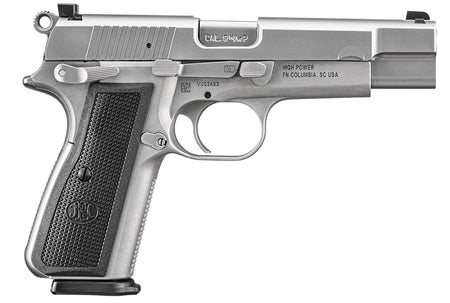 FN High Power 9mm Luger Pistol, Stainless Slide & Matte Frame, 4.70" Barrel, 10+1