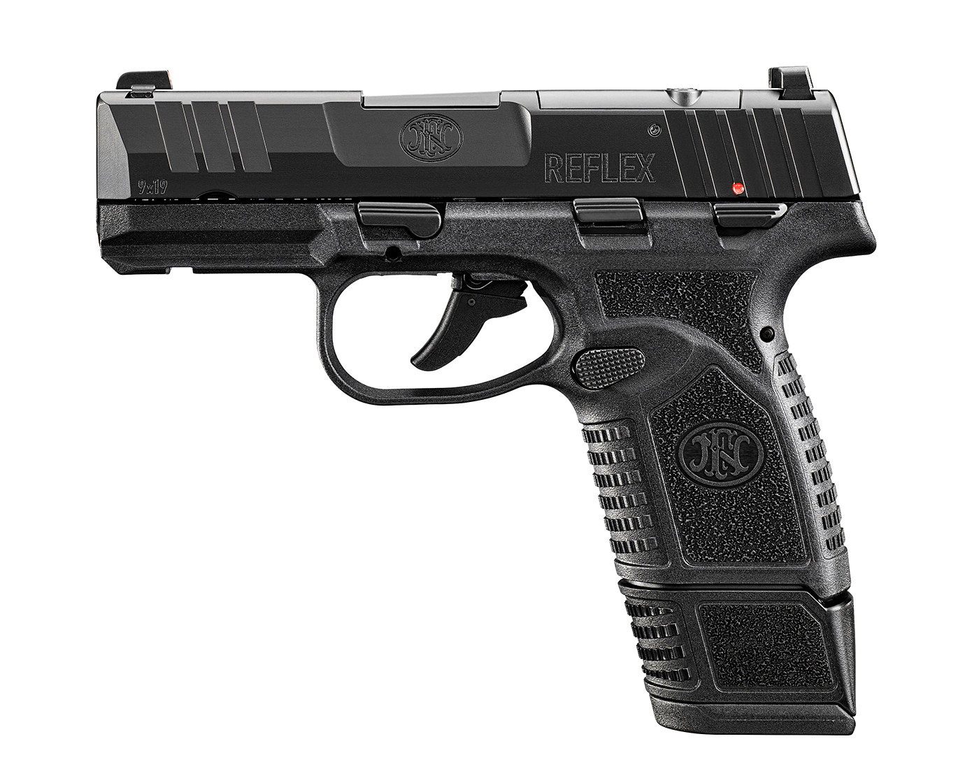 FN 66101418 Reflex MRD 9mm Luger 15+1 11+1 3.30" Micro-Compact Frame Black PVD Optic Ready/Serrated Steel Slide w/Picatinny Rail Stippled Grip Ambidextrous
