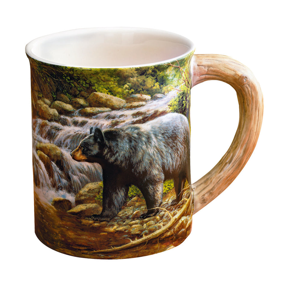 Wild Wings Shadow of the Forest Bear Sculpted Coffee Mug 16 oz.