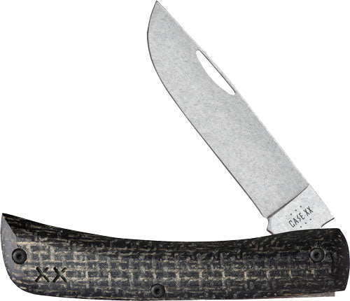 Case Crossroads Black Burlap Lam Sod Buster Jr Pocket Knife