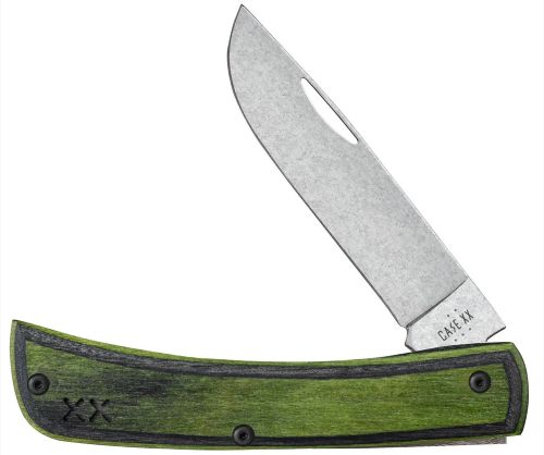 Case Crossroads Green Black Lam Sod Buster Jr Pocket Knife