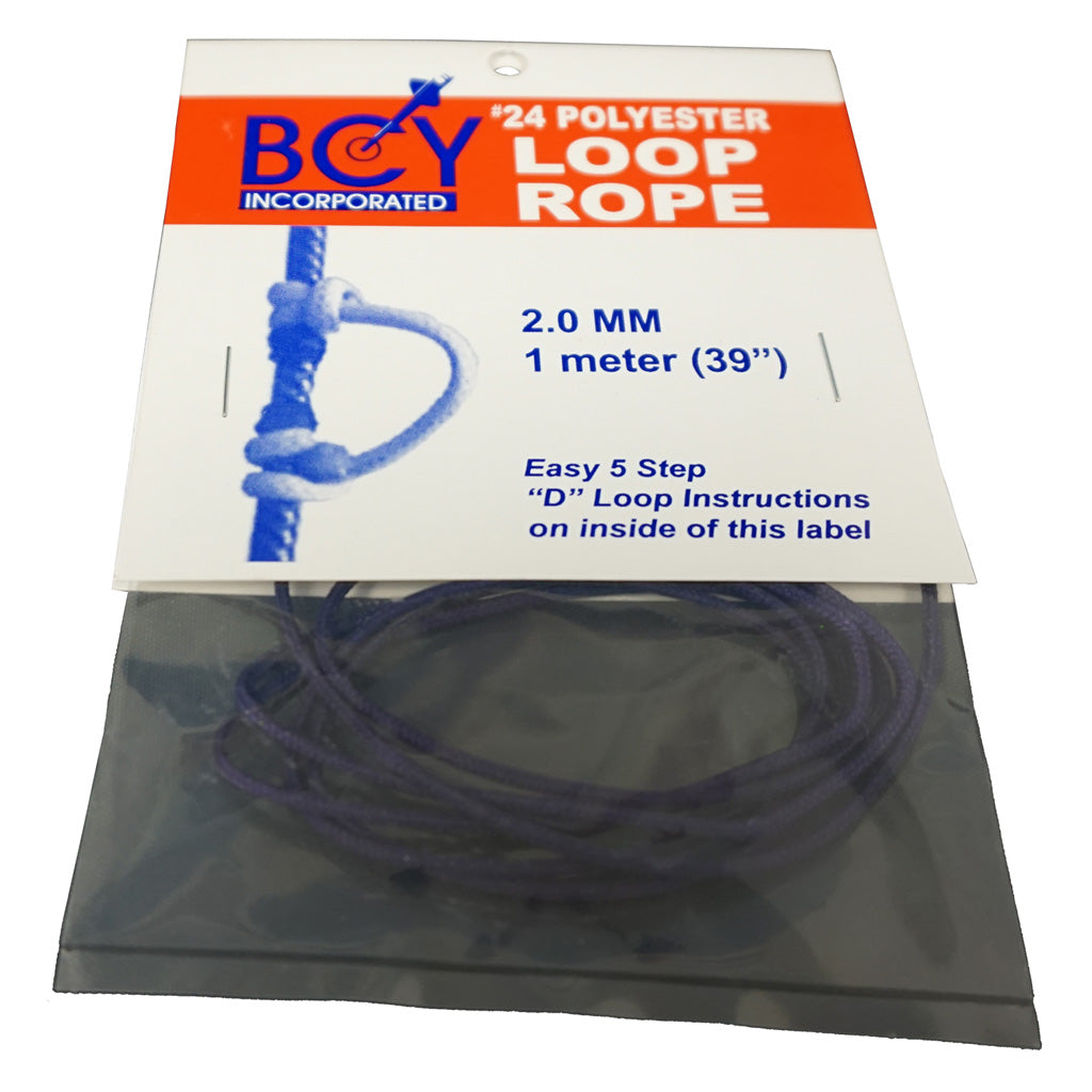 BCY 24 Braided Polyester D-Loop Material Purple 1m