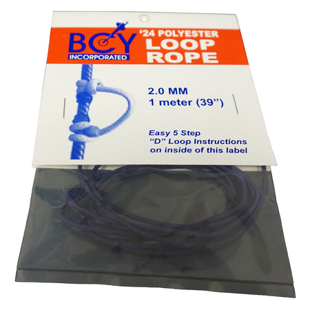 BCY 24 Braided Polyester D-Loop Material Purple 1m
