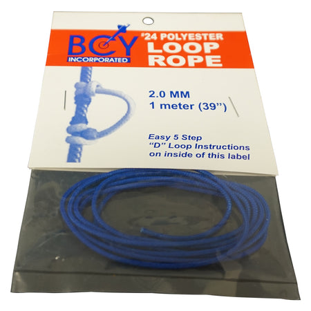 BCY 24 Braided Polyester D-Loop Material Royal Blue 1m