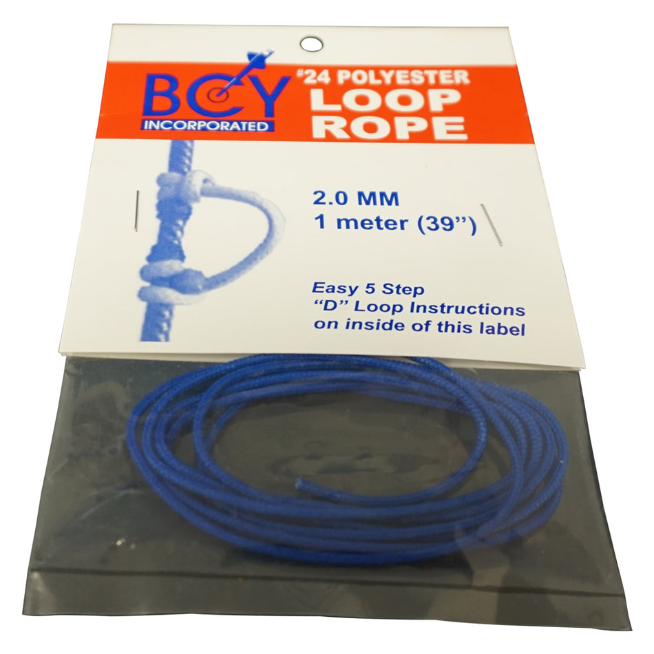 BCY 24 Braided Polyester D-Loop Material Royal Blue 1m