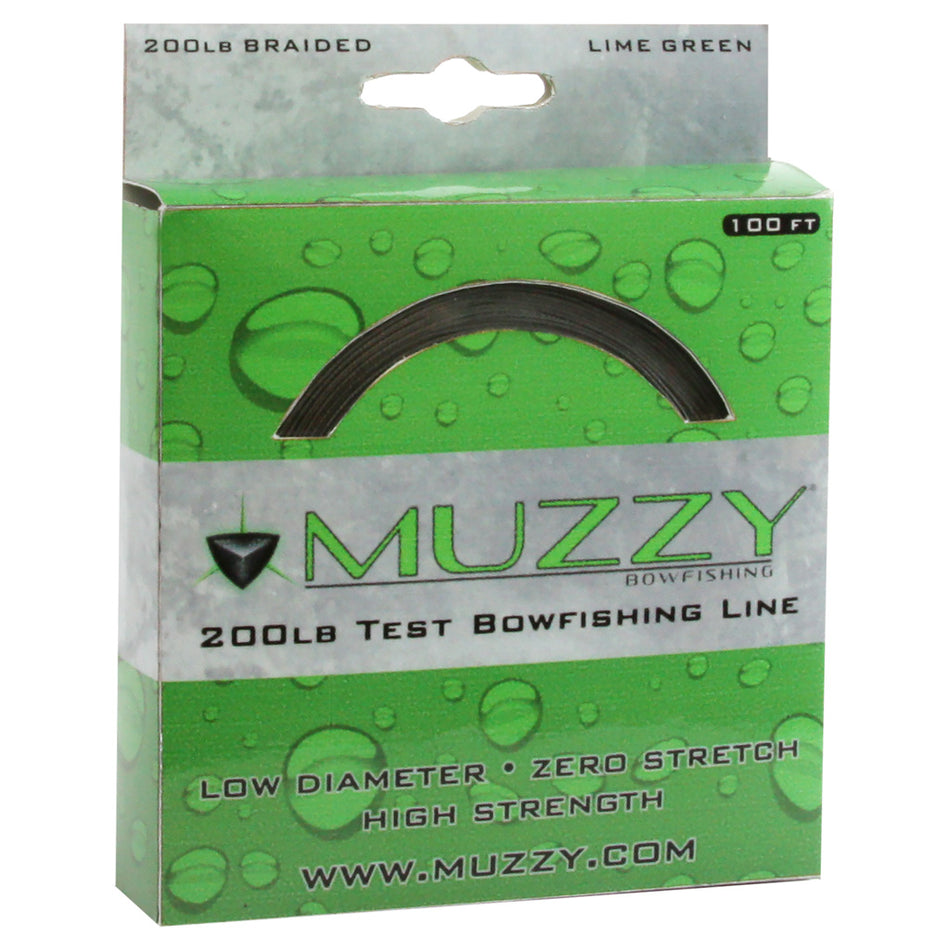 Muzzy Bowfishing Spool Line Lime Green 200 lb. 100 ft.