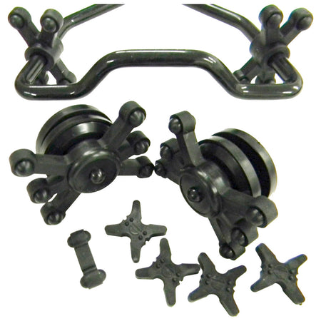 BowJax Crossbow Complete Kit Split Limb Vibration Dampeners Black