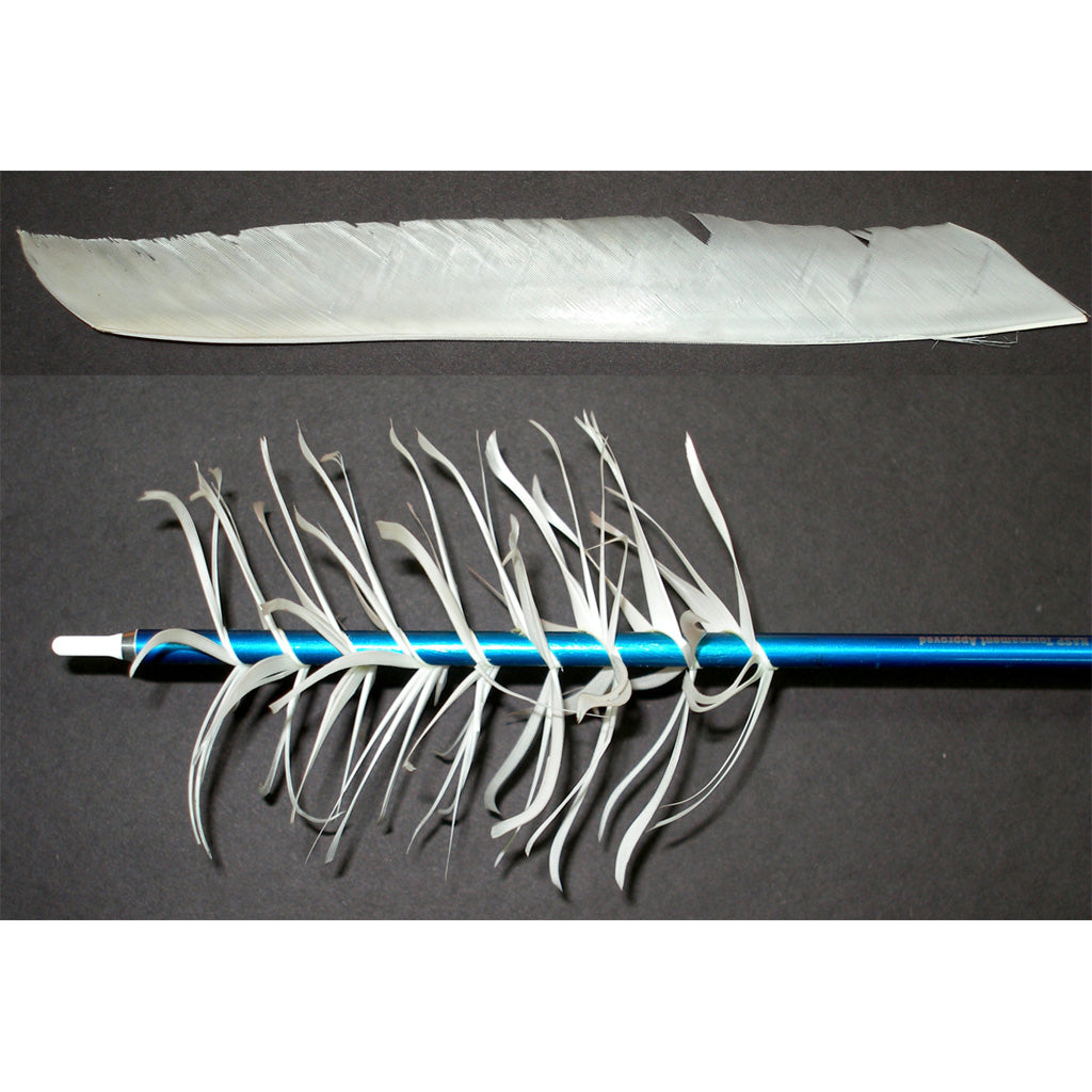 Trueflight White RW Spiral Wrap Flu-Flu Arrow Feathers 100 pk.