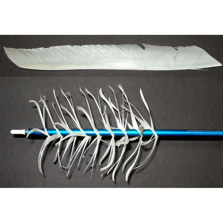 Trueflight White RW Spiral Wrap Flu-Flu Arrow Feathers 100 pk.