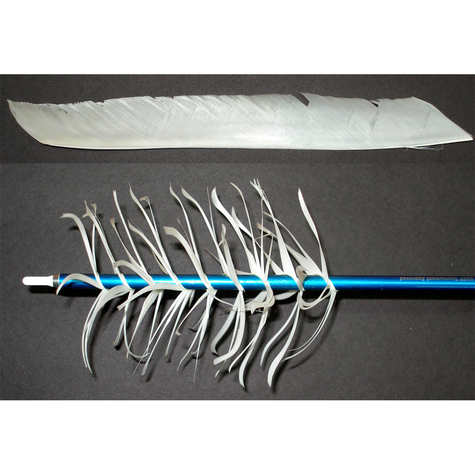 Trueflight White RW Spiral Wrap Flu-Flu Arrow Feathers 100 pk.