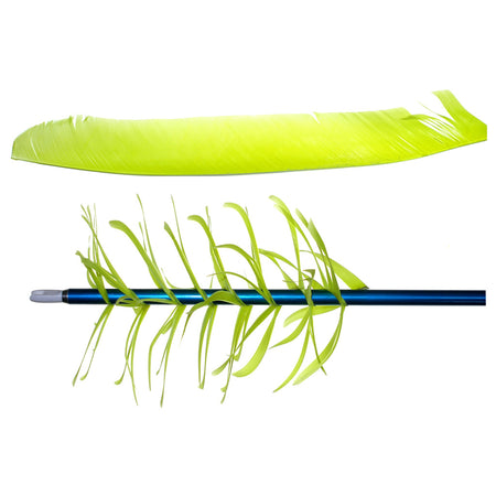 Trueflight Chartreuse RW Spiral Wrap Flu-Flu Arrow Feathers 100 pk.