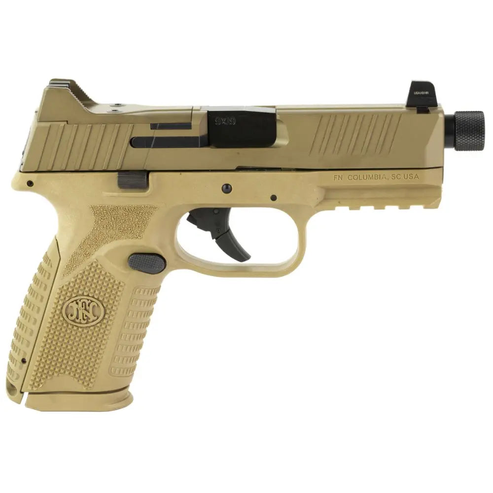 FN 509M Tactical Pistol 9mm FDE, Night Sights, Threaded Barrel, Includes 2x 10RD Magazines