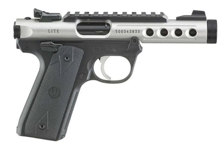 Ruger Mark IV 22/45 LTE .22 LR Pistol – 4.4" Clear Anodized, Black Grip, Adjustable Sights, 10-Round