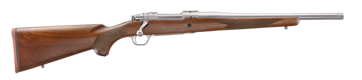 Ruger 67105 Hawkeye Hunter 6.5 Creedmoor 4+1 16.6" Satin Stainless Threaded Barrel, Integral Scope Mount, Walnut Stock