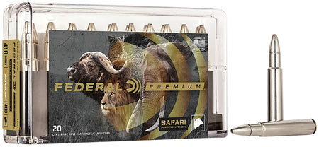 Federal .416 Rigby P416T1 Premium Safari Cape-Shok Trophy Bonded Bear Claw 400 Grain