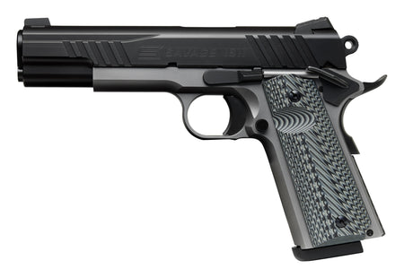 Savage Arms 1911 Government 9mm Luger 10+1 5" Black Nitride Pistol w/Black/Gray VZ Grip