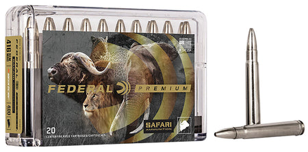 Federal .416 Remington Mag P416RT1 Premium Safari Cape-Shok Trophy Bonded Bear Claw 400 Grain
