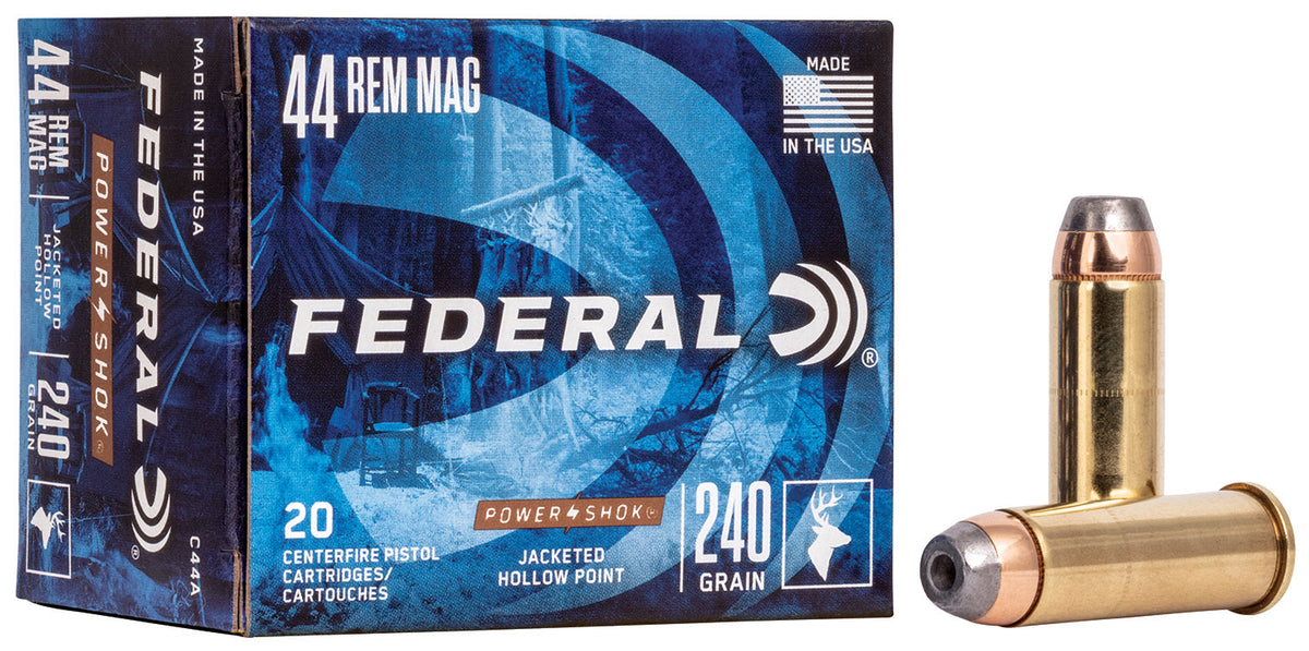 Federal .44 Magnum C44A Power-Shok Jacketed Hollow Point JHP 240 Grain