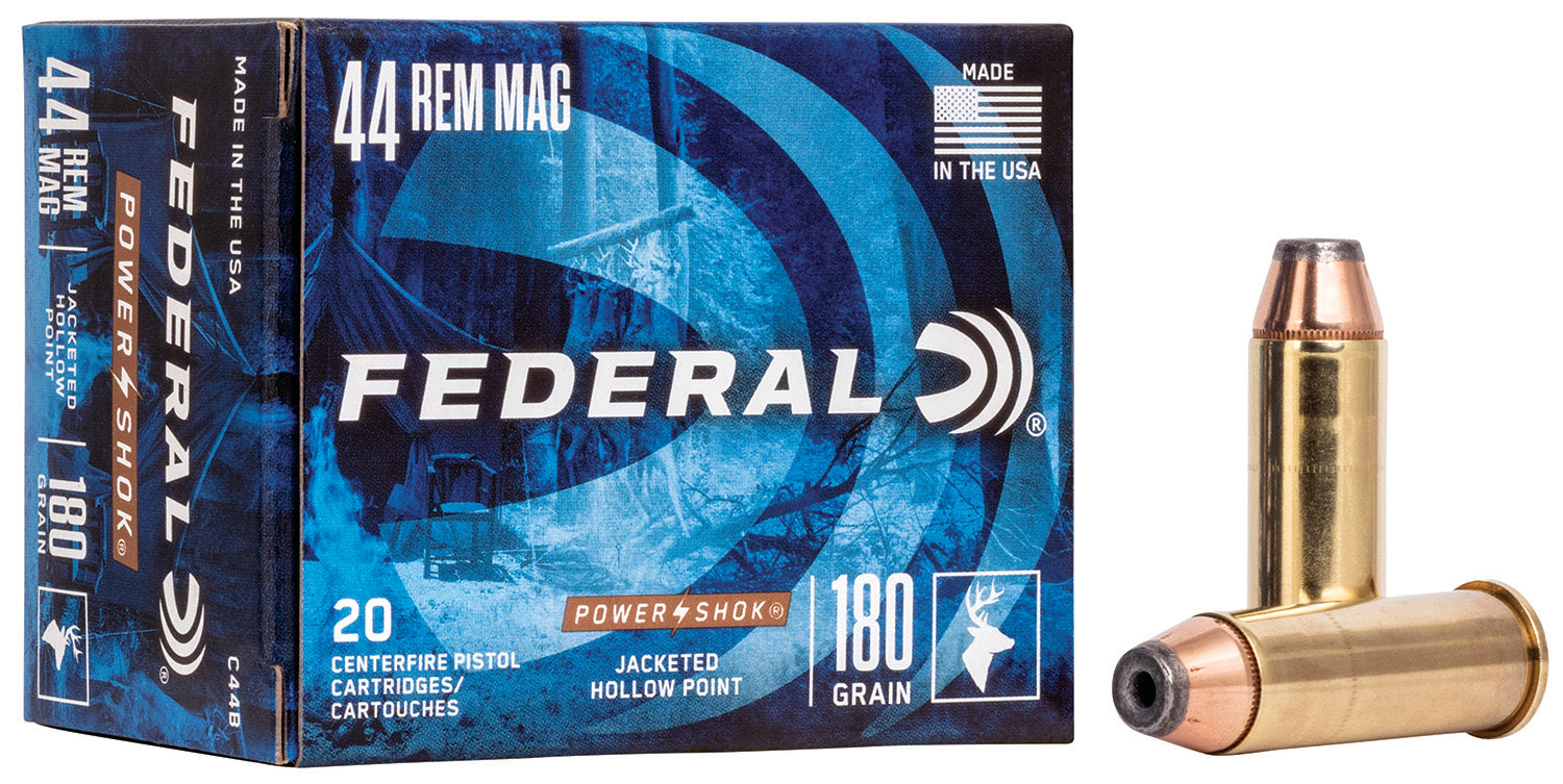 Federal .44 Magnum C44B Power-Shok Jacketed Hollow Point JHP 180 Grain