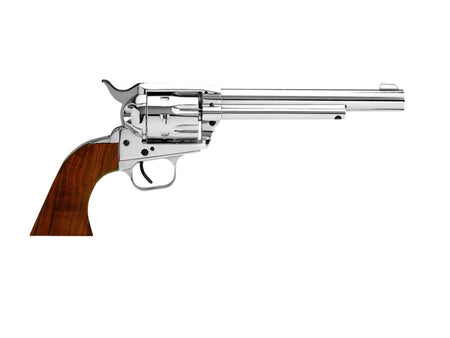 Bounty Hunter .22LR/.22 Mag 6.75" Nickel Revolver, 6-Round