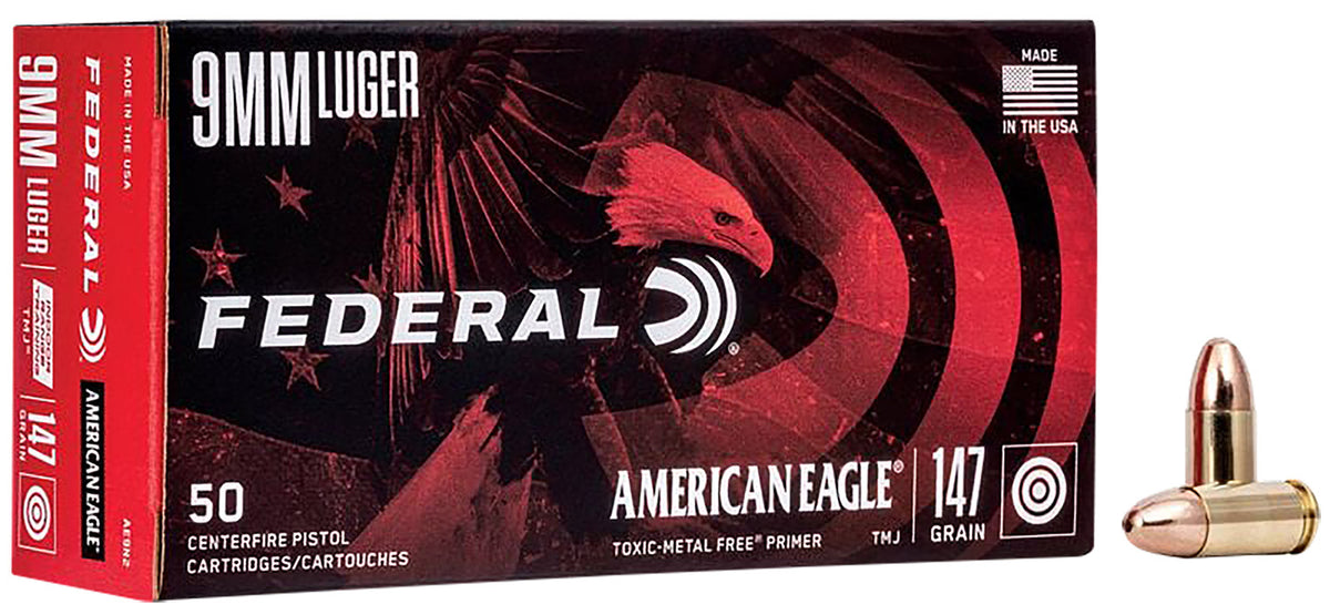 American Eagle 9mm Luger/Parabellum AE9N2 029465093549 Total Metal Jacket TMJ 147 Grain