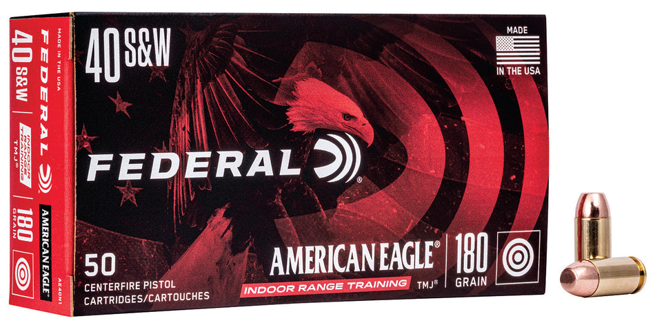 American Eagle .40 S&W AE40N1 029465093556 Total Metal Jacket TMJ 180 Grain