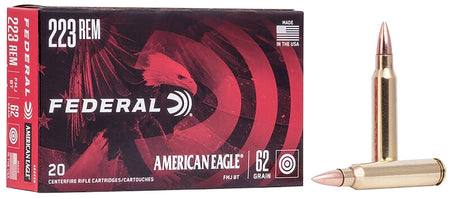 American Eagle .223 Remington AE223N 029465093488 Full Metal Jacket Boat Tail FMJBT 62 Grain