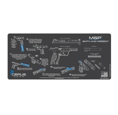 Cerus Gear Smith & Wesson M&P 3mm ProMat Instructional Mat 12x27 Charcoal Gray