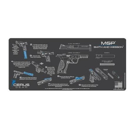 Cerus Gear Smith & Wesson M&P 3mm ProMat Instructional Mat 12x27 Charcoal Gray