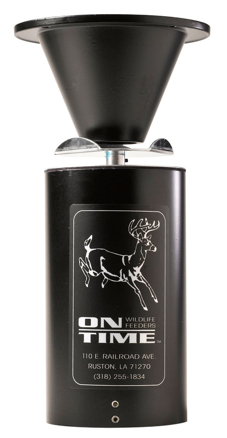On Time 11112 Classic Lifetime Game Feeder, 12 Daily Programs, 3-16 Sec, Aluminum Housing, Black