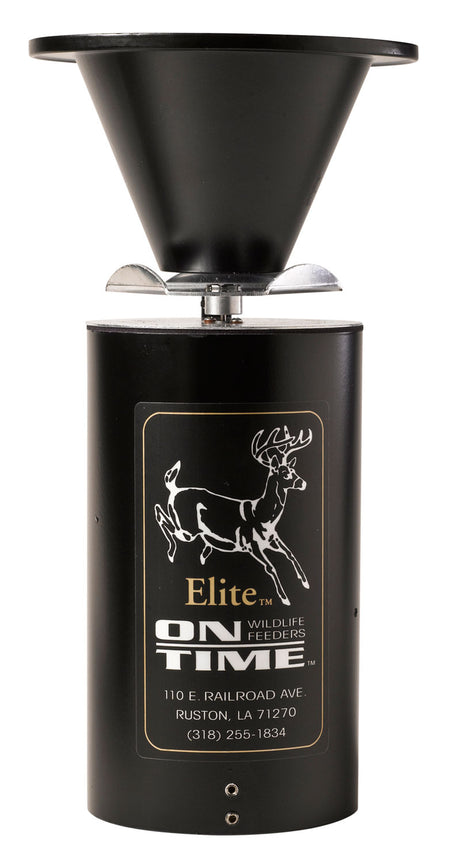 On Time 11113 Elite Lifetime Digital Game Feeder, 6 Daily Programs, 1-30 Sec, Aluminum Housing, Black