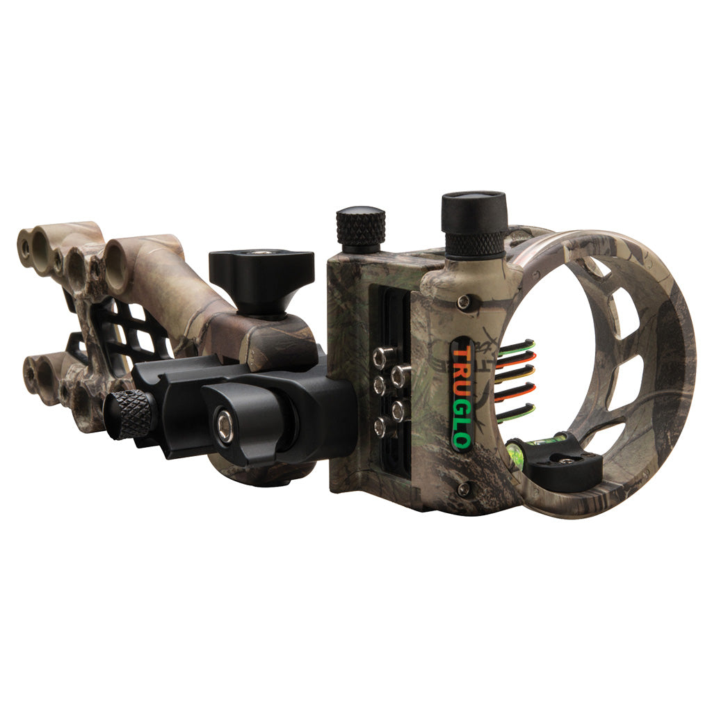 TruGlo Carbon Hybrid Micro Archery Sight 5 Pin .019 Realtree Xtra Ambidextrous