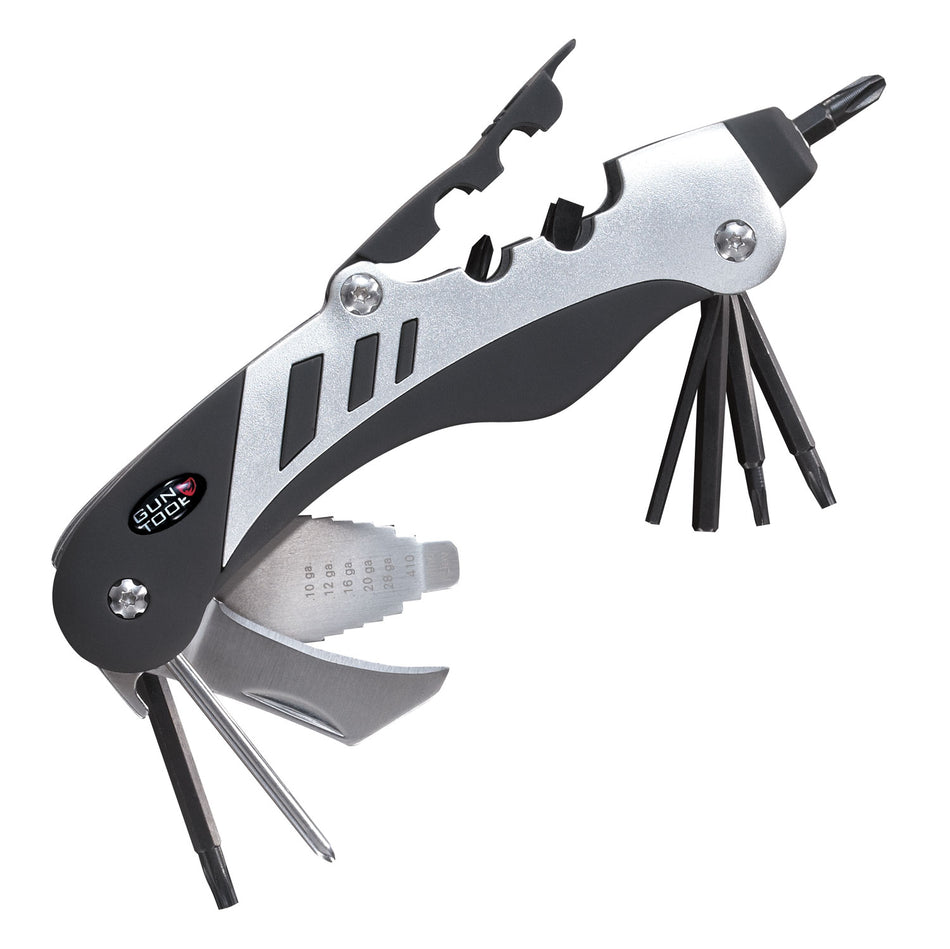 Real Avid Gun Tool AVGTCL211 18-in-1 Rifle/Shotgun Multi-Tool Black/White Rubber Grip