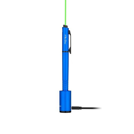 Olight O-Pen Glow Blue Pen Light with Green Laser Pointer