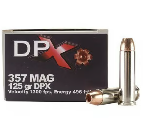 Cor-Bon .357 Magnum DPX357125 Deep Penetrating X bullet Hunting XPB Jacketed Hollow Point JHP 125 Grain