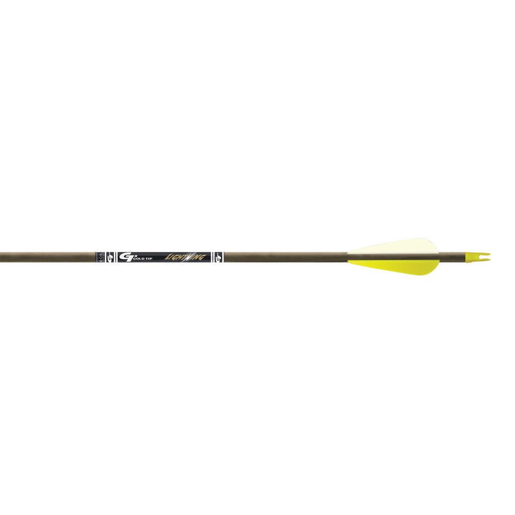 Gold Tip Black Lightning Arrows with 2.5in. Vanes 6pk.