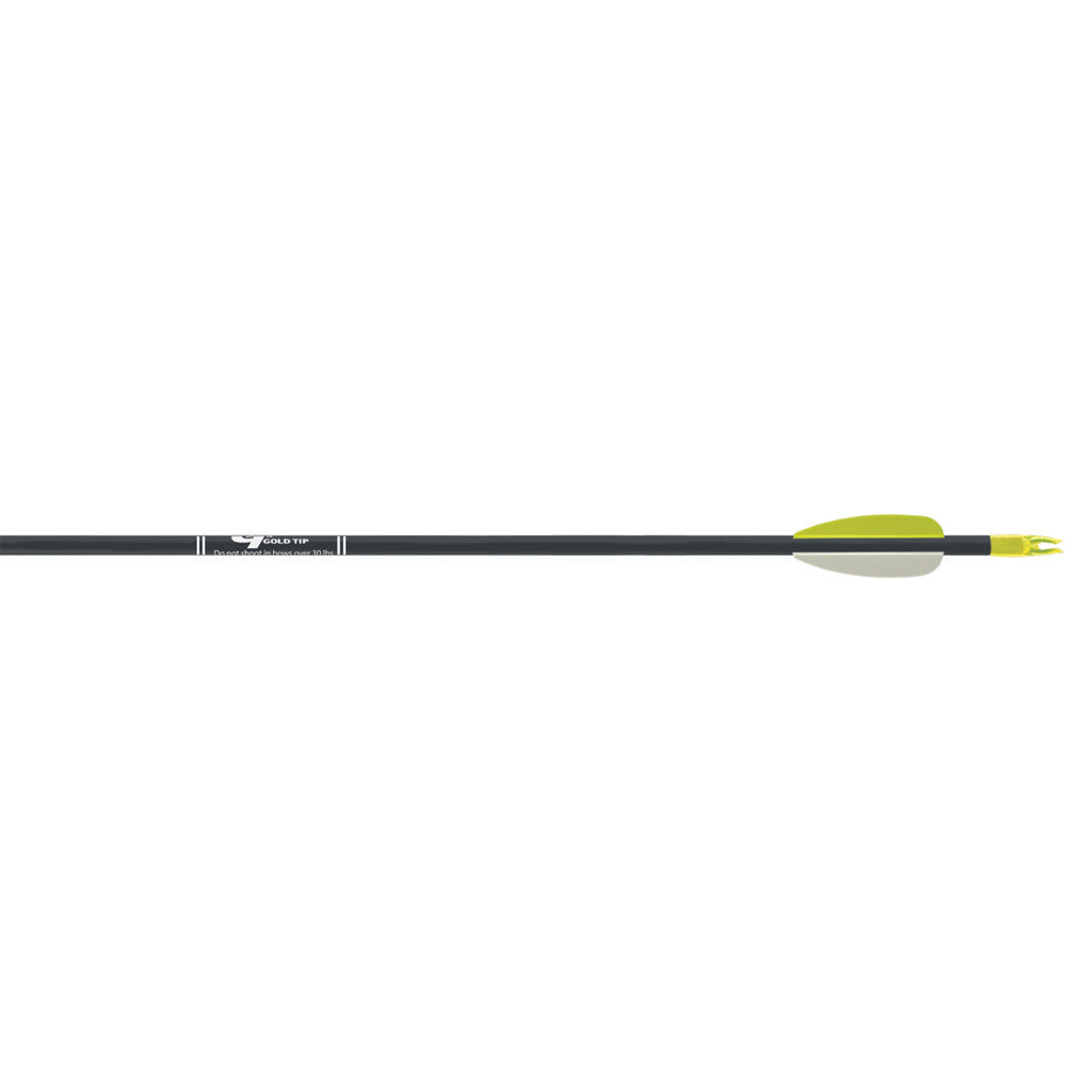 Gold Tip Black Fiberglass Archery Arrows 2.5in. Vanes 6pk.