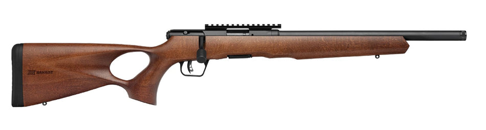 Savage Arms 70517 B Series Timber 22 WMR Rifle, 16.50" Threaded Barrel, Thumbhole Stock