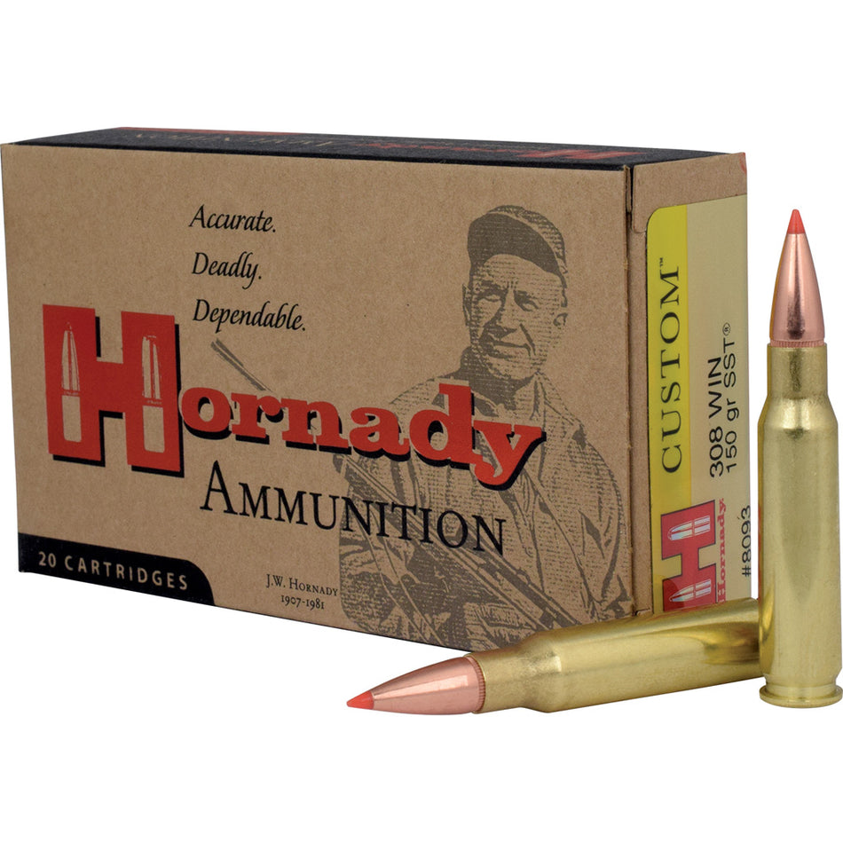 Hornady .308 Win / 7.62x51mm 8093 Custom Super Shock Tip SST 150 Grain