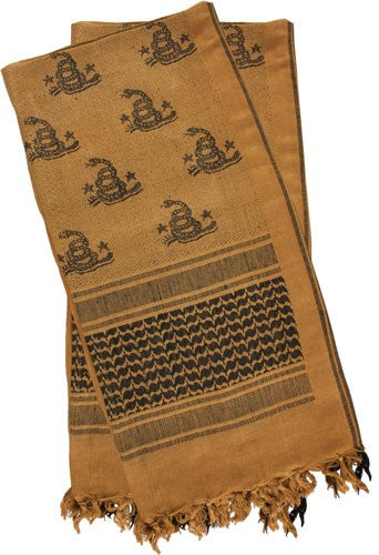 Red Rock Don't Tread on Me Shemagh Scarf Coyote/Black