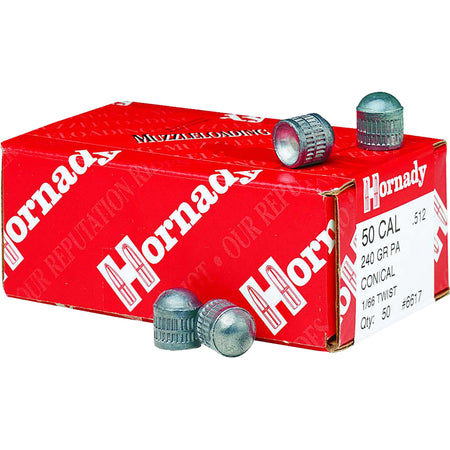 Hornady Pennsylvania Conical .50 Caliber Muzzleloader Bullets 240 gr. 50 ct.